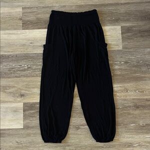 Qianxizhan Women’s Black Pull On Cargo Pants Size L